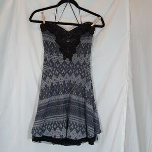 Free People strapless blue dress